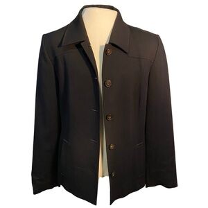 Vintage Classic Linda Allard for Ellen Tracy dark navy / black Women's Blazer